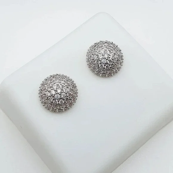 "925 Sterling Silver Plated CZ Earrings, EVBRS430 - Picture 6 of 9